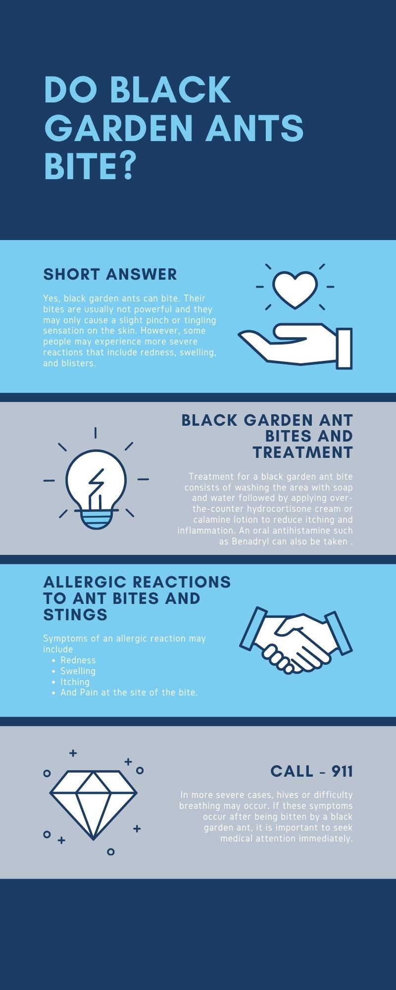 Black ant treatment infographic